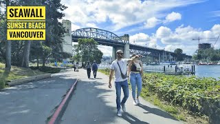 Vancouver Walk 🇨🇦  Sunset Beach to Georgia Wainborn Park West End to Downtown [upl. by Clute]