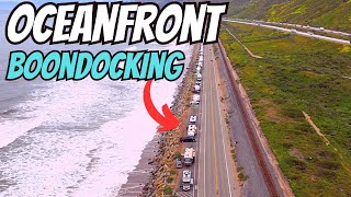 RV Camping With Oceanfront View Rincon Parkway [upl. by Loftus]