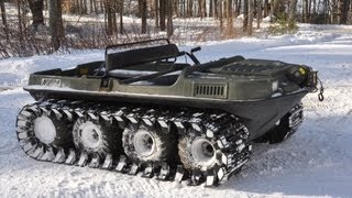 Argo Response 8x8 AATV Amphibious Machine With Tracks Playing in the Snow [upl. by Adnohrahs8]