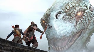 Kratos Throws His Axe and Awakens The World Serpent Jörmungandr 4K God of War Scenes [upl. by Annot793]