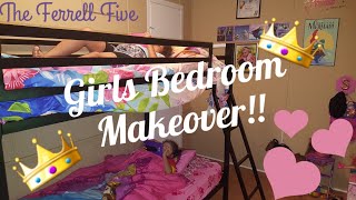 Girls Bedroom Makeover Mainstays Premium twin over twin bunk beds Mainstays 6quot twin coil mattress [upl. by Eenattirb]