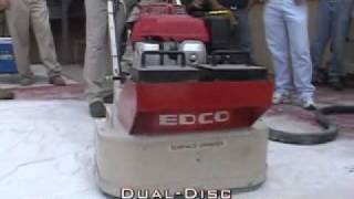 EDCO 2Disc Concrete Floor Grinder By GotGreatToolscom [upl. by Nnylrebma]