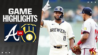 Braves vs Brewers Game Highlights 73124 [upl. by Evod618]