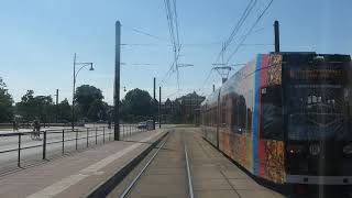 Straßenbahn Rostock Mitfahrt Linie 4 Hinten [upl. by Martelli]