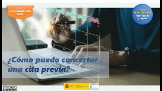 ¿Cómo concertar una cita previa con certificado digital  Seguridad Social Gobierno España UE [upl. by Brandais]