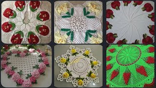 crochet doily pattern  crochet thalposhwoolen rumal Crochet Knitted Placemats design [upl. by Sass852]