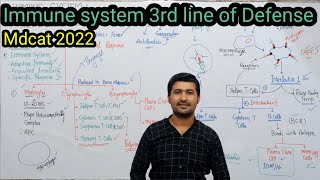 immune system  3rd line of defense  cell mediated and humoral immunity  Mdcat [upl. by Rusell]