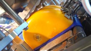 Cheese wheel slicing with InterleaverHalbrundkäseTS700 slicer [upl. by Toombs]