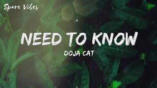 Doja Cat  Need To Know Lyrics [upl. by Lawrenson]