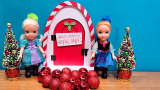 Christmas supplies  Elsa amp Anna toddlers are shopping  Barbie dolls [upl. by Eldnik225]