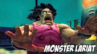 Ultra Street Fighter 4  Hugo Monster Lariat compilation [upl. by Rdnaskela342]