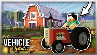 ✔️ FARMING TRACTOR in Minecraft Vehicle Mod Update [upl. by Aciria728]