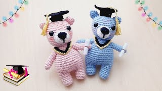 🐻🎓 BELLO OSITO GRADUADO AMIGURUMI  TUTORIAL PASO A PASO 🎓🐻 [upl. by Olenka]