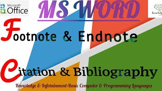 FootnoteEndnoteCitation amp Bibliography of Referencestab in MS Word [upl. by Nelda]