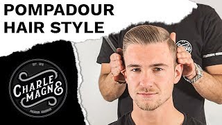 POMPADOUR MIT MATTE POMADE  KLASSISCHE HERRENFRISUR  FRISUR STYLINGTUTORIAL FÜR MÄNNER [upl. by Niboc421]