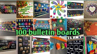 100 bulletin board ideas School decorations Soft boards [upl. by Tybalt]