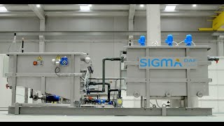 Compact dissolved air flotation system with physicochemical pretreatment unit  SIGMADAF [upl. by Odnolor]