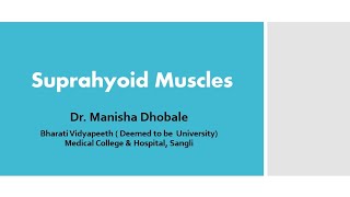 Suprahyoid muscles Origin Insertion Relations Nerve Supply Action [upl. by Ydnil452]