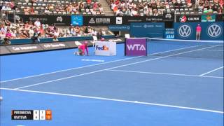 Tsvetana PIRONKOVA BUL vs Petra KVITOVA CZE SEMI FINAL HIGHLIGHTS Apia International Sydney 2014 [upl. by Astri518]