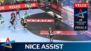 Save and goal  Great assist from Vardars Sterbik to Dujshebaev  VELUX EHF FINAL4 [upl. by Iat833]