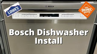 How to Install a Bosch 300 Series Dishwasher from Lowes Home Depot etc [upl. by Wagoner]