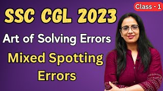 Art of Solving Spotting Errors For Beginners with tricks  1  SSC CGL 2023 English With Rani Maam [upl. by Eniluap299]