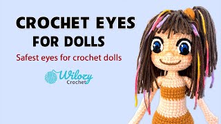 Easy Crochet For Beginner How To Crochet Eyes for Doll  Safest Eyes for Dolls Amigurumi Tutorial [upl. by Enaxor272]