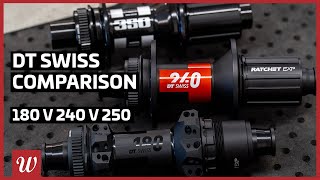 DTSwiss 180 v 240 v 350 Hub Comparison [upl. by Moia]