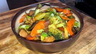 Gardein Porkless Bites Review and Stir Fry Recipe  healthy recipe channel [upl. by Yaniv]