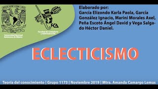 Eclecticismo [upl. by Enelrats]