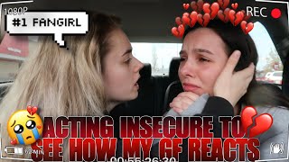 ACTING INSECURE TO SEE HOW MY GIRLFRIEND REACTS sweet reaction [upl. by Korrie]