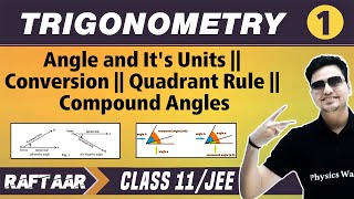 Trigonometry 01  Angle amp its Units  Conversion  Quadrant Rule  Class 11JEE  RAFTAAR [upl. by Tamberg]