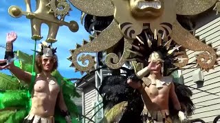 Elaborate Mardi Gras costumes at annual Bourbon Street Awards [upl. by Jody]