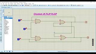 DLD LAB 11 Clocked JK Flip Flop Proteus Simulation kanwals official [upl. by Bently]