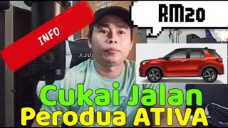 609INFO Berapa bayaran Cukai Jalan Perodua Ativa Enjin 10 Turbo [upl. by Nnayrrehs]