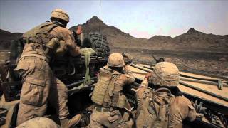 Marines attack key Afghan insurgent border hub [upl. by Nithsa]