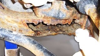 Reasonable DIY rust repair on a vehicle subframe unibody or frame [upl. by Maude]