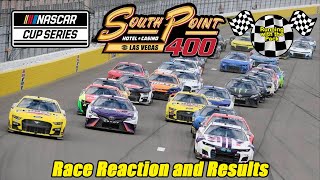 Live NASCAR Cup Series South Point 400  Las Vegas Motor Speedway Race Reaction and Results [upl. by Aynotahs902]