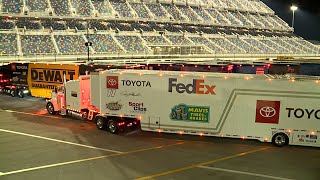 NASCAR HAULER PARADE  2024 DAYTONA 500 [upl. by Leticia]