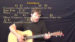 Country Roads John Denver Strum Guitar Cover Lesson in G with ChordsLyrics countryroads guitar [upl. by Jamieson]