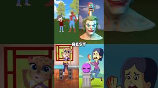 Who is the strongest Part 6Animation meme memes shorts​ funnycartoon​ mytalkingangela2 [upl. by Razal]