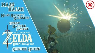 GUIDE Maag Halan Shrine Maag Halans Blessing Legend of Zelda Breath of the Wild  QUEST [upl. by Silvain596]