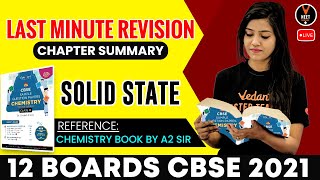 Solid State Class 12 Chemistry  Last Minute Revision  Class 12 Board Exam 2021  Anshu Maam [upl. by Ydnyl]