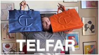 TELFAR unboxing Large Cobalt and Large Orange Shopping bags [upl. by Dayiz]