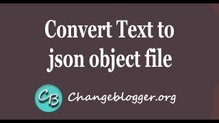 Convert text to json object file [upl. by Azaria]