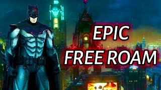 Batman Arkham Knight quotNOEL SUITquot EPIC FREE ROAM 4K Gameplay NO COMMENTARY [upl. by Lesser]