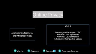 Anonymization techniques and Differential Privacy [upl. by Ailahs365]