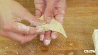 How to Fold a Wonton  CHOW Tip [upl. by Oravla]