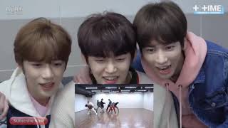 TXT Reaction To BTS IDOL Dance Practice BTS TXT BIG HIT [upl. by Humbert]