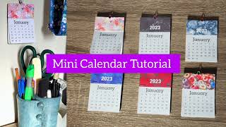 2024 Mini Calendar Tutorial Tear off each month  small calendar for the wall [upl. by Carmella805]